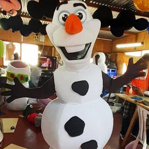 Snowman Mascot Costume: Adult Party Cosplay