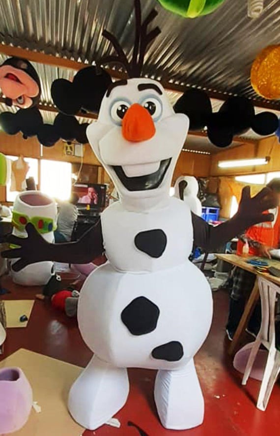 Snowman Mascot Costume: Adult Party Cosplay