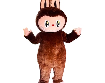 Handmade Furry Brown Monster Mascot Costume - Adult Size, Party and Event