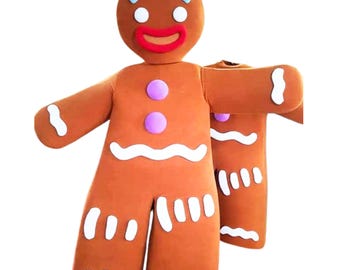 Gingerbread Man volwassen feestmascottekostuum