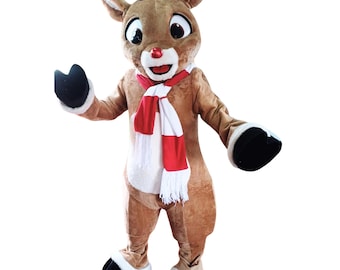 Christmas Adult Party Reindeer Mascot Costume