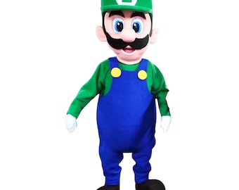Blue Plumber Adult Party Mascot Costume