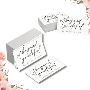 Beyond Grateful Cards pour les petites entreprises | Cartes décoratives pour emballage cadeau | Prise en charge de mes cartes de visite | Au-delà des cartes de remerciement