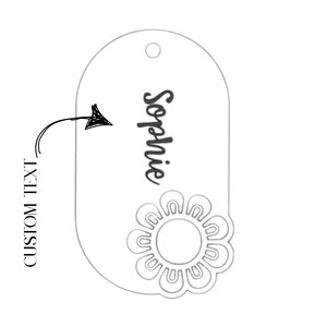 Etichette personalizzate con ritaglio floreale / Etichette regalo con nome / Etichette in cartoncino bianco da 300 g/m² / Etichette regalo per matrimoni, compleanni ed eventi
