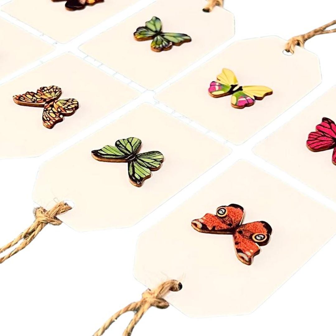Butterfly Gift Tags | Handmade Gift Tag With Random Butterfly Design ...