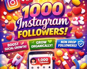 1000 Instagram Followers | Non Drop and Permanent Growth | Organic Boost | Social Media Marketing | Instagram Growth Service