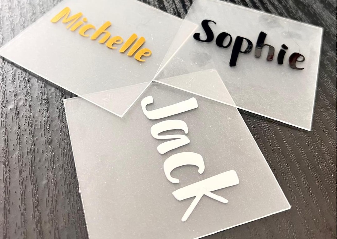 Name Tag Table Sign Event Personalised Square Acrylic Name Tags | White, Black and Golden Table ...