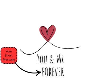 You & Me Herzkarte | Jahrestag, Valentinstag Love Note