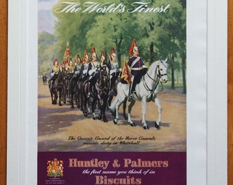 Huntley and Palmer Biscuits: an original 1950s,mounted advert