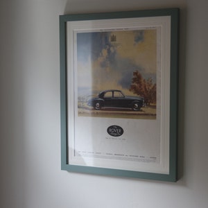 The Rover Seventy-Five: an original 1950s, mounted advert