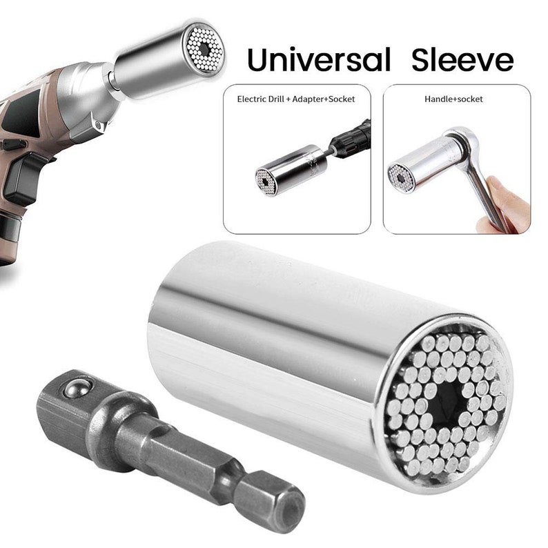 Multi-Function/Self Adjusting/Multi Size/Universal Socket Tools Set With Adapter - power wrench, drill socket set, work tools, socket image 6