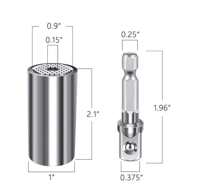 Multi-Function/Self Adjusting/Multi Size/Universal Socket Tools Set With Adapter - power wrench, drill socket set, work tools, socket image 1