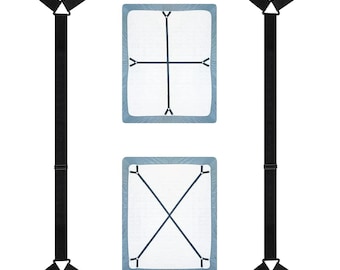2pcs Adjustable elastic bed sheet holder straps - keeping sheets in place, sheet clip fastener