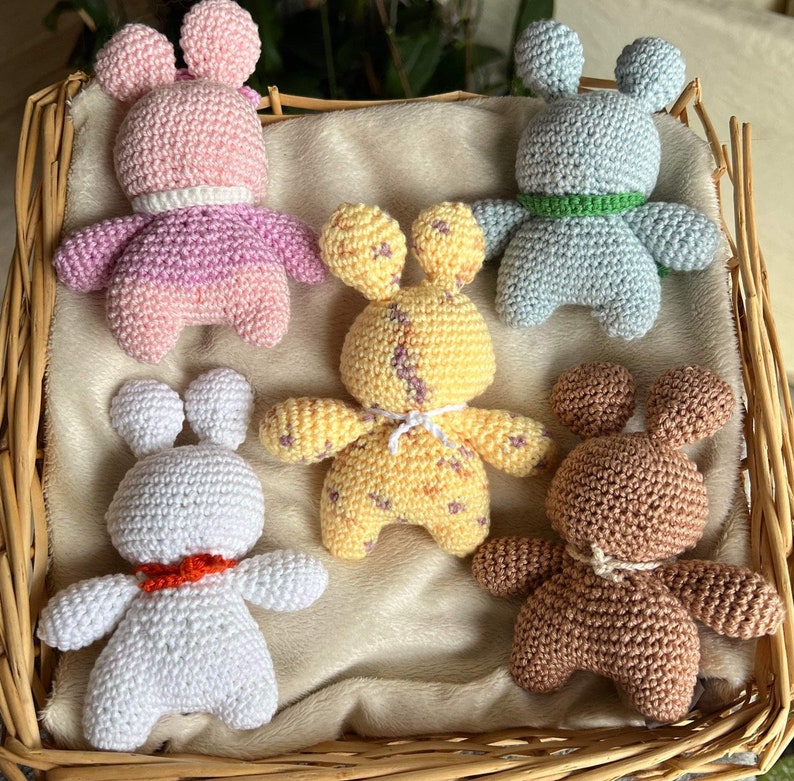 Lapin Crochet Fait main Cadeau Enfants Jouet Pâques Rabbit Easter Gift Children Toy Handmade image 5