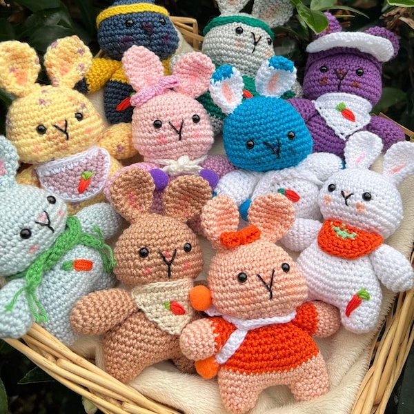 Lapin Crochet Fait main Cadeau Enfants Jouet Pâques Rabbit Easter Gift Children Toy Handmade
