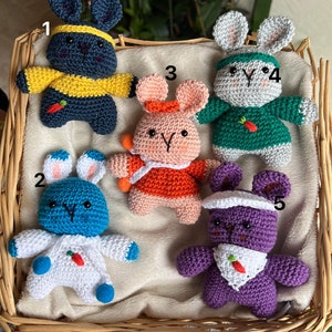 Lapin Crochet Fait main Cadeau Enfants Jouet Pâques Rabbit Easter Gift Children Toy Handmade image 2