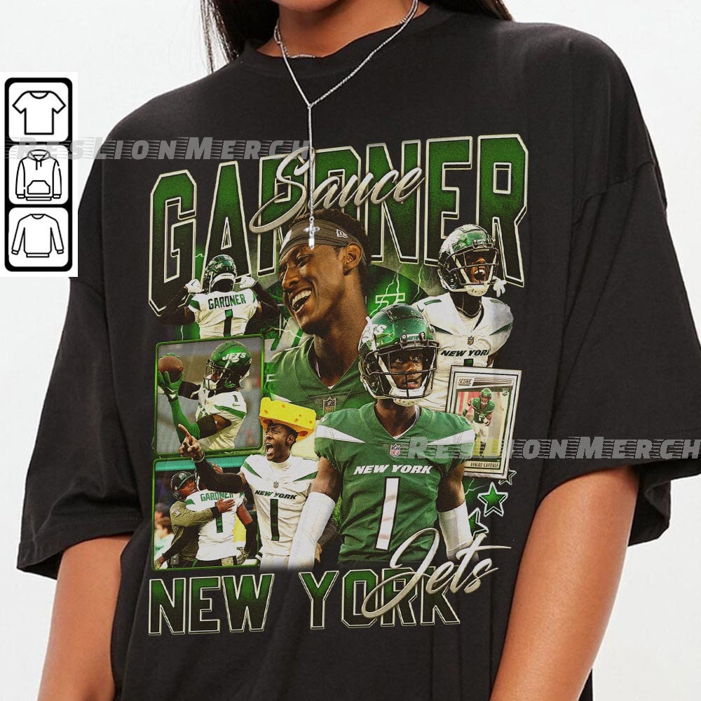 Men's Homage Ahmad Sauce Gardner Heathered Gray New York Jets Caricature  Player Tri-Blend T-Shirt