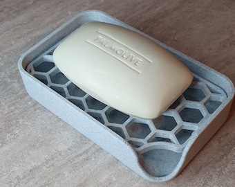 Jabonera impresa en 3D - Accesorio de baño ecológico de PLA