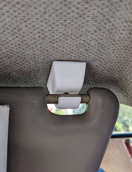 Opel Corsa B, Astra F CC, Tigra A - Clip Sonnenblende. 3D-gedruckt aus UV-beständigem ASA