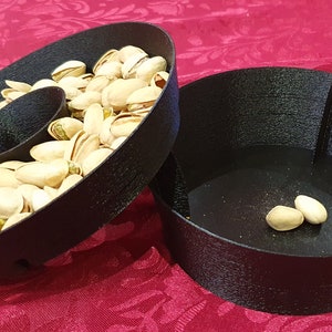 Contenitore per pistacchi o girasoli - Pratico piatto stampato in 3D con contenitore per conchiglie - Ideale per gli amanti degli snack