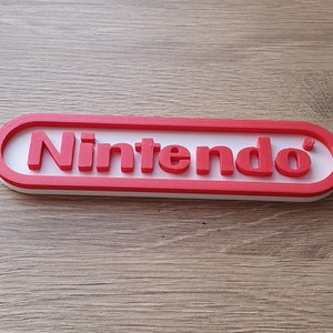 3D Printed Nintendo Logo, Durable Plastic PLA Craftsmanship, Unique Addition to Game Collection, Ideal for Nintendo Fans