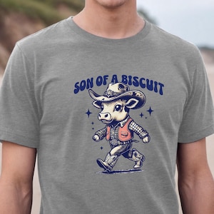 Son of a Biscuit Cow T-Shirt: Whimsical Retro Farm Tee