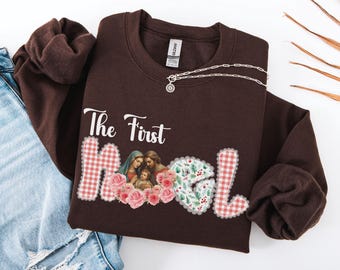 Vintage Retro First Noel Christmas Sweatshirt | Classic Retro Holiday Crewneck | Nostalgic Christmas Gift | Cozy Unisex Winter Sweater
