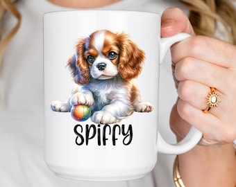 King Charles Cavalier Personalized Mug, Ceramic Coffee Cup