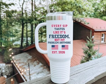 Male Teacher Retirement Tumbler 2026, Every Sip Tastes Like Freedom, Funny Retirement Gift for Him, Patriotic Teacher Cup
