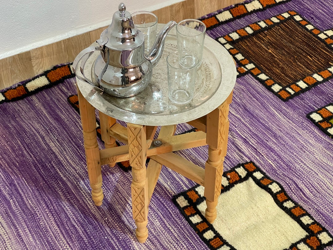 Moroccan Table / Moroccan Handmade Tea Table Folding Wood Stand ...