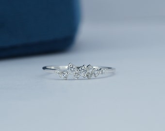 Anillo delicado, Anillo de oro, Anillo minimalista, Anillo delicado, Anillo diminuto, Anillo apilable, Anillo apilable, Joyería minimalista, Anillo de compromiso