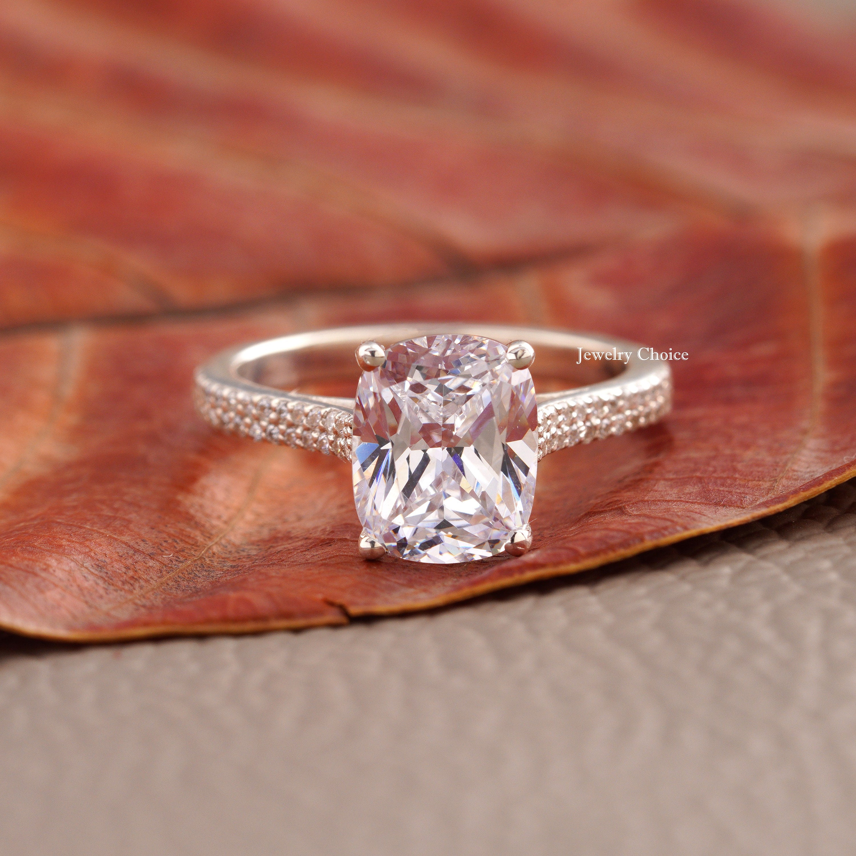 Cushion Diamond Solitaire Ring, 1.50 CT Elongated Cushion Lab Grown Diamond Ring, Engagement Ring, Wedding Ring, Anniversary Gift For Her