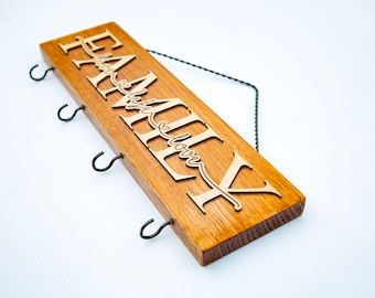 Family Display Key Holder Life Live Love Home Décor House Gift Australian Hand Made Car Key Holder hanger