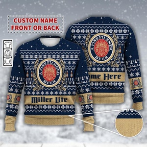 Endastore Miller Lite Bengals Christmas Sweater (Style: AOP Ugly Sweater, Color: Colorful, Size: 5XL)