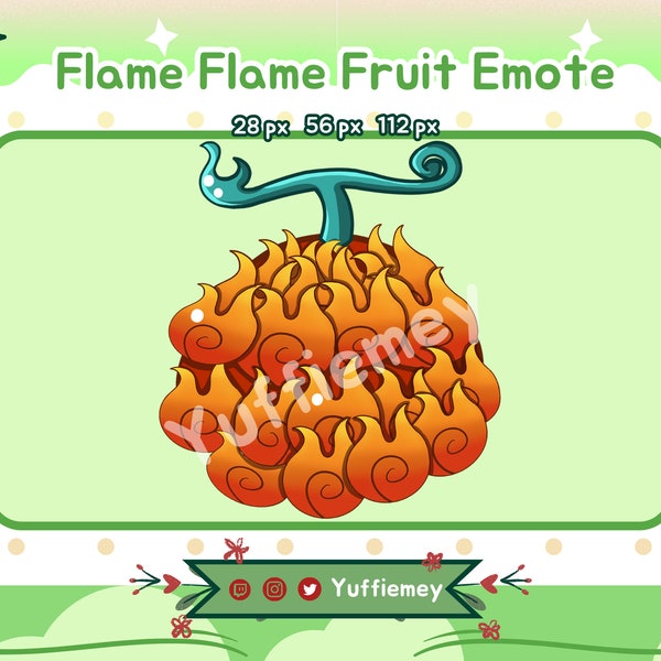 Flame Flame Fruit (One Piece) Emote (Twitch, Youtube, Discord +) | Mera Mera no mi | Portgas D. Ace