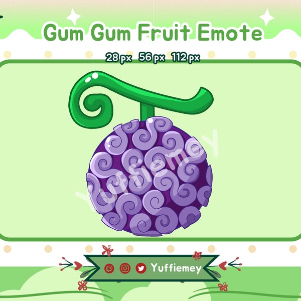 Gum Gum Fruit (One Piece) Emote (Twitch, Youtube, Discord+)