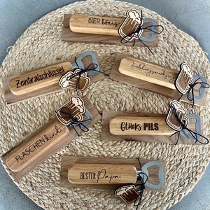 Flaschenöffner personalisiert aus Holz