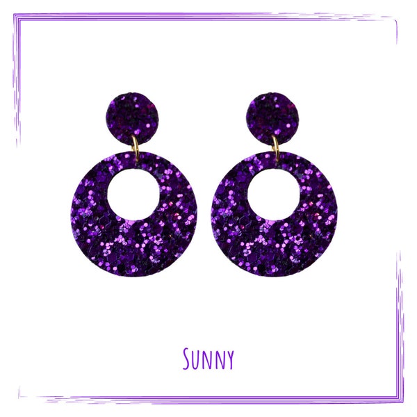 Boucles d'oreilles cuir puce "Sunny"