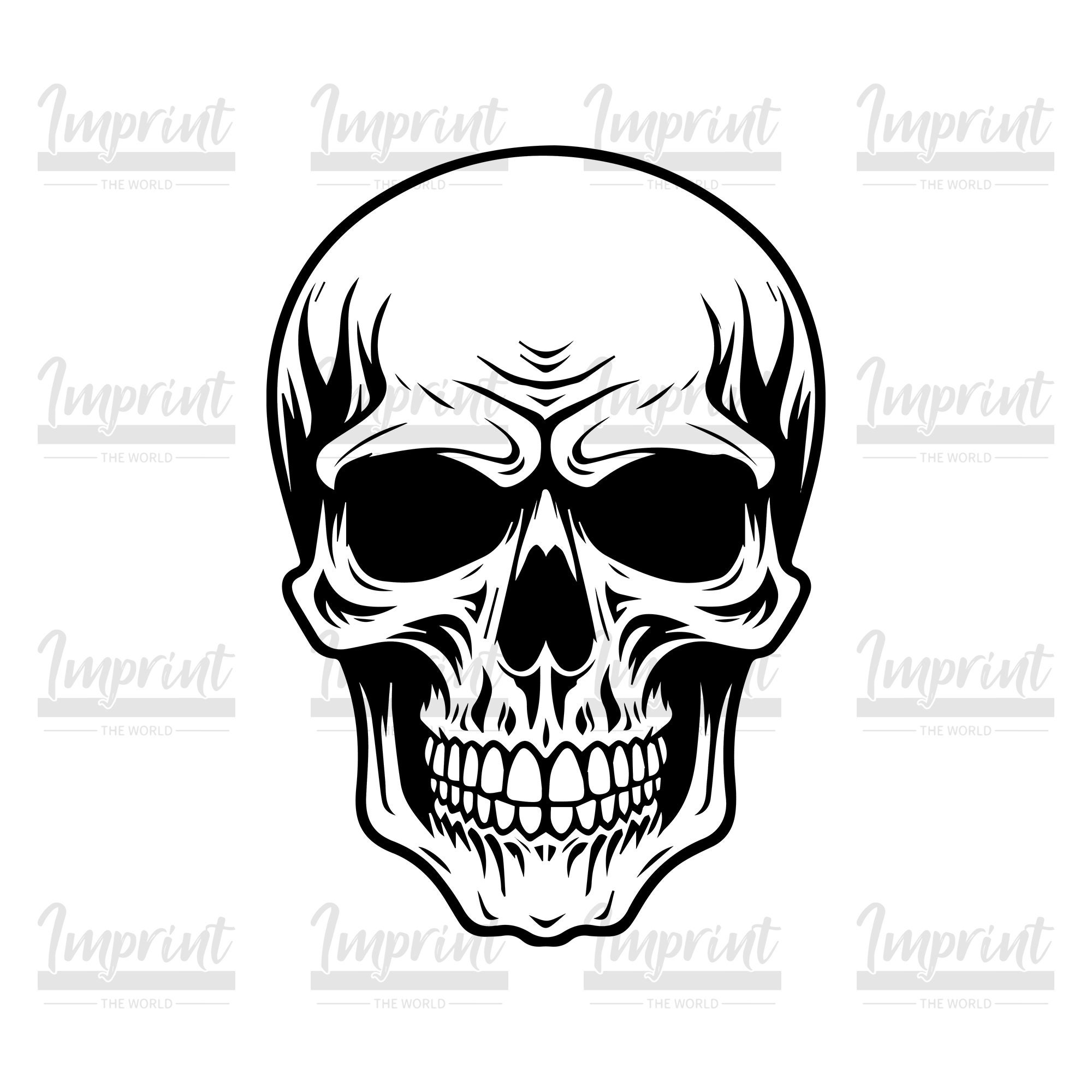Skull Plain SVG Simple Skull SVG Skull SVG Skull Minimal - Etsy