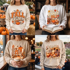 Sublimation Designs Herbst Bundle 8 PNG, Sublimationsdruck, PNG Bundle, Shirt Designs, Kommerzielle Nutzung