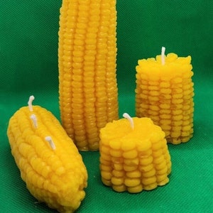 Corn Cob Beeswax Candle / Fall Candle / Harvest Candle/ Pure Beeswax /Thanksgiving Candle / Unscented / Honey Holler Beeswax