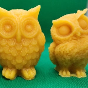 Beeswax Owl Candles / Pure Beeswax / Honey Holler Beeswax