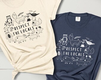 Respect The Locals Wildlife Shirt, Comfort Colors Animal Tee