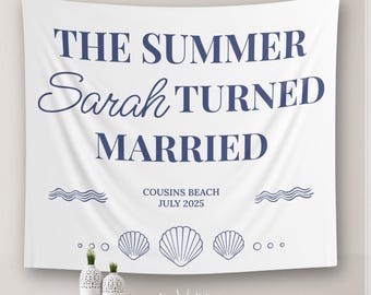 The summer i turned married bachelorette, the summer i got married bachelorette, Custom bachelorette banner,Bachelorette Party Backdrop Sign