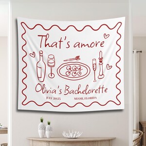 Thats Amore Backdrop, Thats Amore Bachelorette, Bridal Shower Welcome Sign Thats Amore Bridal Shower Decor, Custom Bachelorette Banner