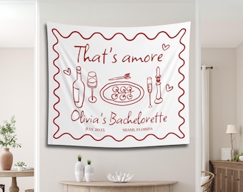 Thats Amore Bachelorette Banner: Custom Bridal Shower Decor