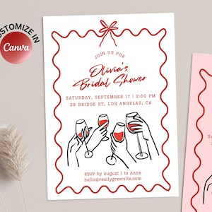 Bridal shower invitations that's amore, Italian summer bachelorette, thats amore bridal shower invite, whimsical rehearsal dinner invitation