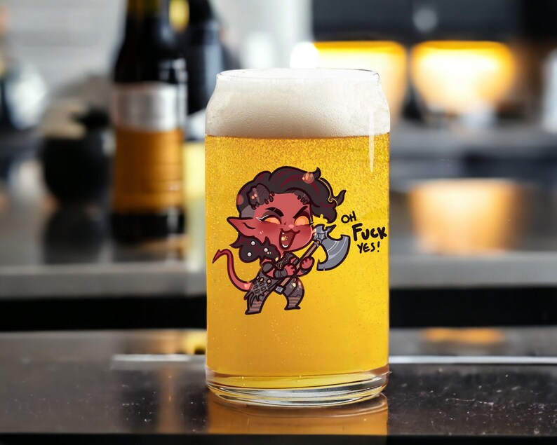 Karlach Gamer Glass Tumbler: Funny RPG Gift image 4