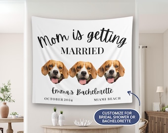 Custom Dog Face Bachelorette Banner: Personalized Bridal Shower Decor