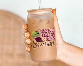 Nanalan Frosted Glass Tumbler: Retro Cartoon Gift